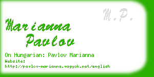 marianna pavlov business card